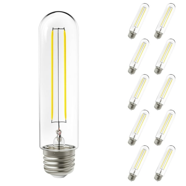 E26 Base 5W=40W Sunco Lighting 10 Pack T10 LED Bulb UL 450 LM Dimmable Restauarant or String Lights Vintage Filament Bulb 2700K Soft White E26 Base 5W=40W Sunco Lighting 10 Pack T10 LED Bulb UL 450 LM Dimmable Restauarant or String Lights Vintage Filament Bulb 2700K Soft White
